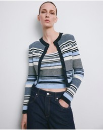 M.N.G - Stripped Knit Cardigan
