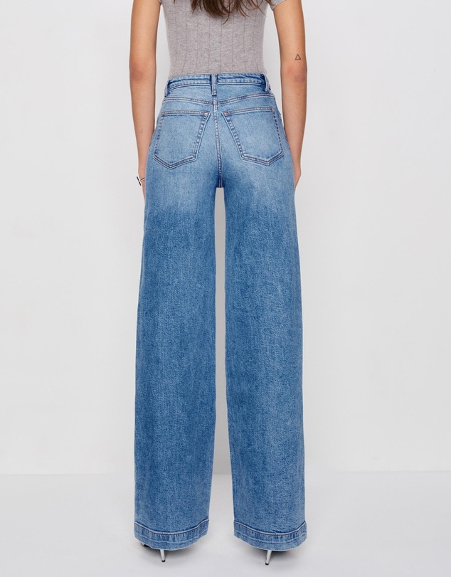 Reformation - Bex Super Stretch High Rise Wide Leg Jeans