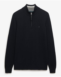 Superdry - Slim Fit Essentials Cotton Half Zip