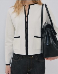 M.N.G - Contrasting Ribbed Cardigan