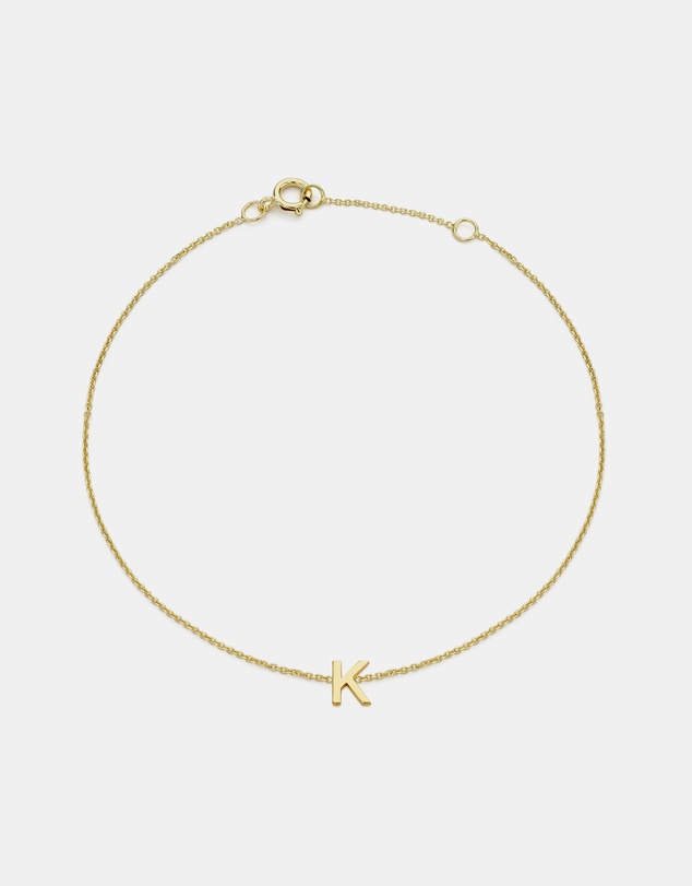 Zoe Olivia - 9K Gold Initial K Bracelet