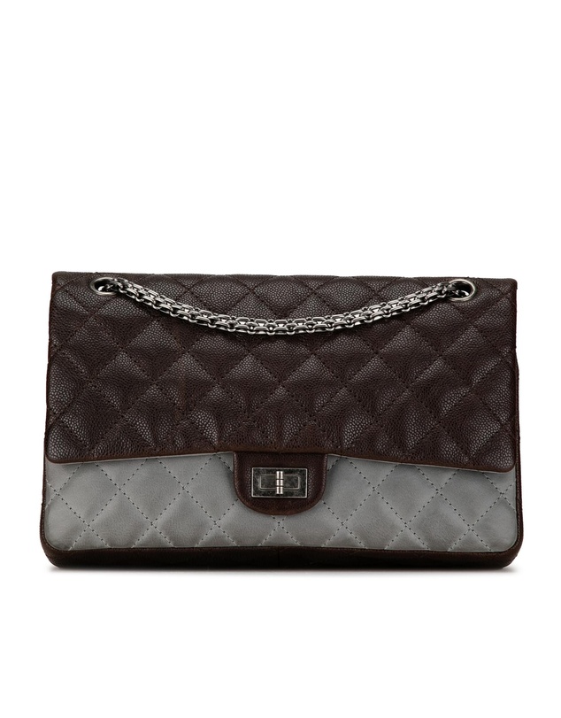 Pre-Loved by Azura Reborn - Pre-Loved Chanel Classic Double Flap Caviar Leather Shoulder Bag Grey