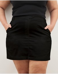 Atmos&Here Curvy - Elsa Linen Blend Mini Skirt