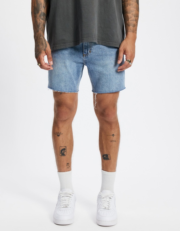 Thrills - Mandude Raw Slim Cropped Denim Shorts
