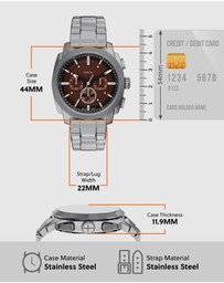 Fossil - Machine Silver Chronograph Watch