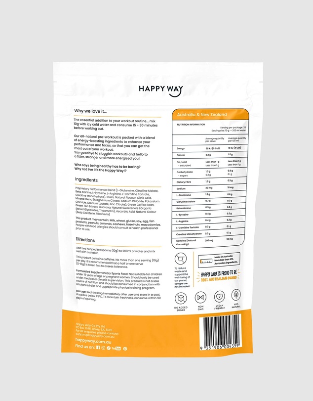 Happy Way - Passionfruit Pre-workout