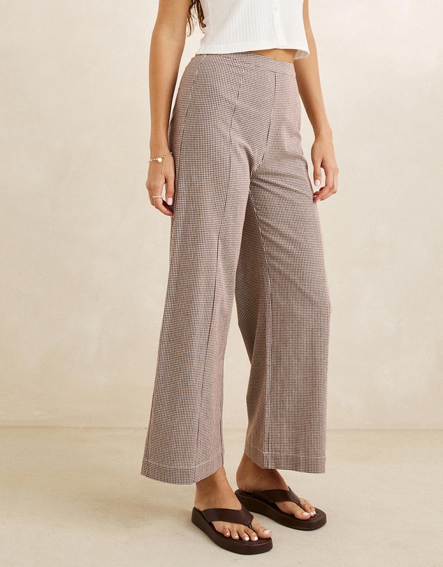 Rhythm - London Check Wide Leg Pants