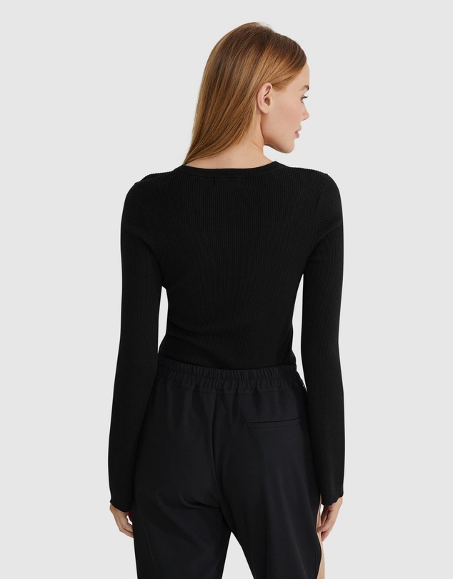 Oxford - Elka Henley Knit Top