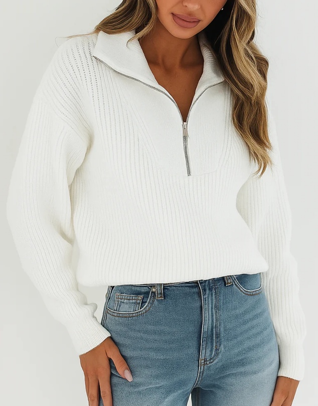 Esther & Co - Merete Knit - White