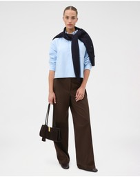 Oroton - Oxford Cropped Shirt