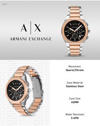 Armani Exchange - Two Tone Chronograph Watch