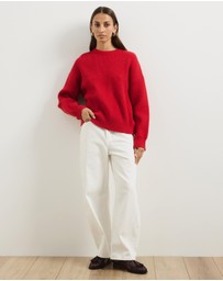 Atmos&Here - Rory Button Detail Crew Neck Jumper