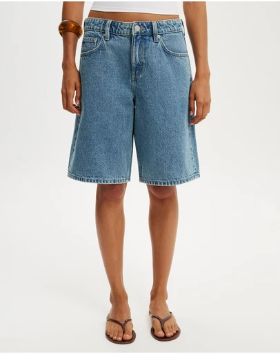 Cotton On - Baggy Denim Shorts