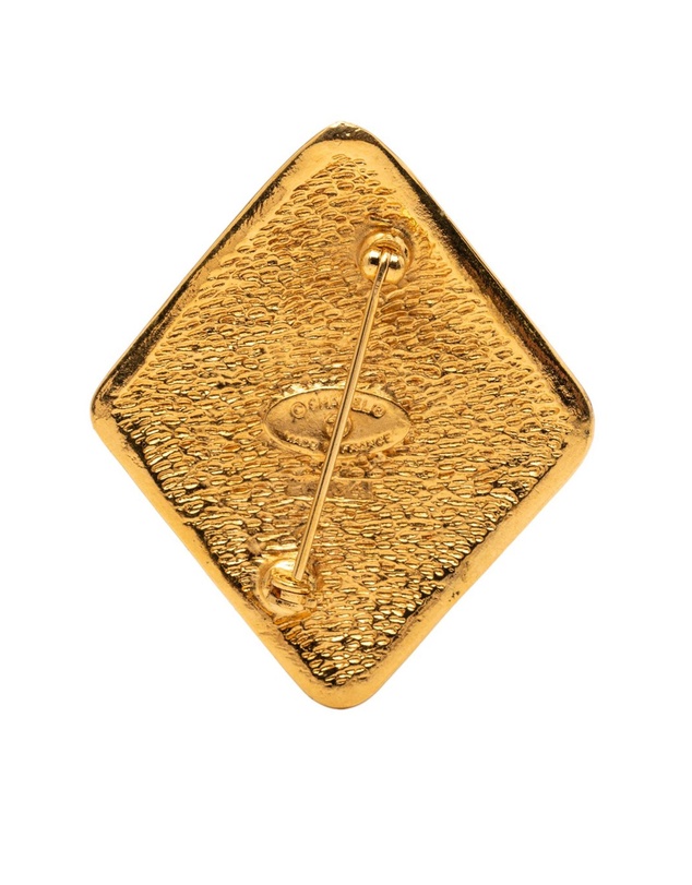 Pre-Loved by Azura Reborn - Pre-Loved Gold Plated CC Rhombus Brooch