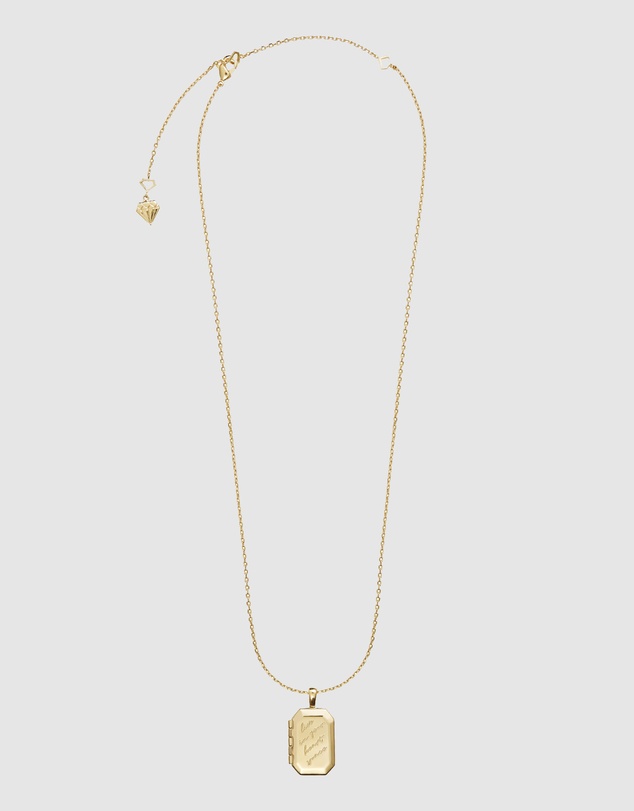 Wanderlust + Co - Heart Space Gold Locket Necklace