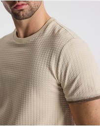 Calibre - Ombre Cuff Jacquard T-shirt Natural