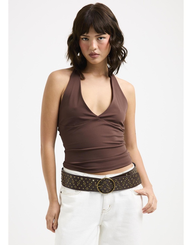 General Pants Co. Basics - Plunge Halter Top