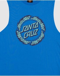 Santa Cruz - Flame Ringed Dot Front Muscle Tee - Teens