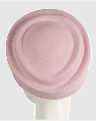 Max Alexander - Felt Pink Pillbox Hat