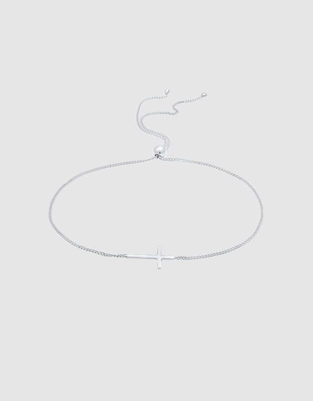 Elli Jewelry - Cross Bracelet in 925 Silver