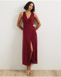 Atmos&Here - Ginni Wrap Mesh Midi Dress