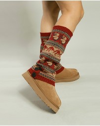 Ozwear Connection Uggs - Ugg Cardy Stretchy Knit Leg Warmers Slouch Socks