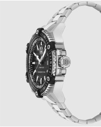 Plein Sport - PLEIN URBAN PULSE 47mm Black dial and Silver-tone strap