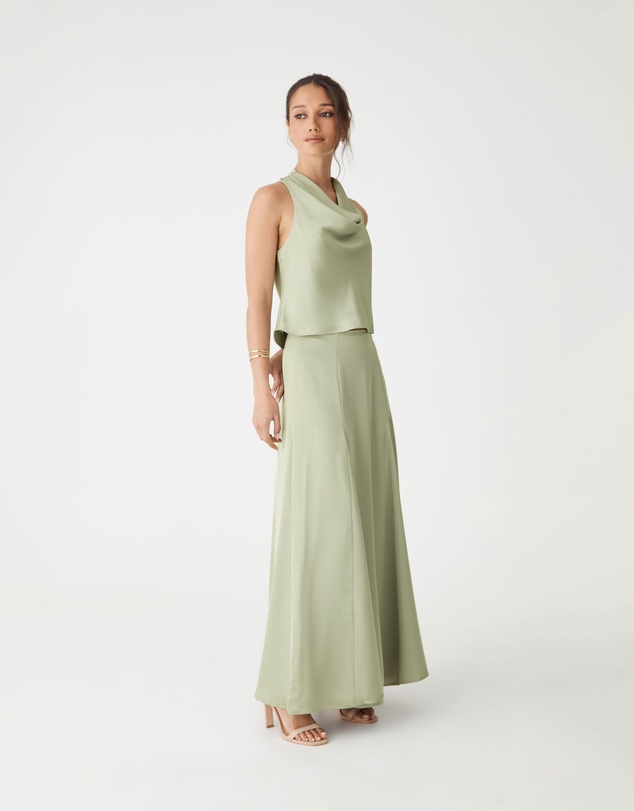 Forcast - Freya Satin Cowl Top