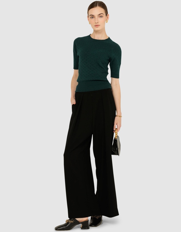 SACHA DRAKE - Short Sleeve Grove Knit Top