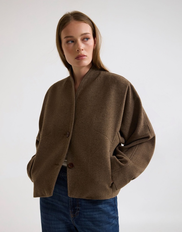 Oxford - Asher Wool Blend Cocoon Jacket