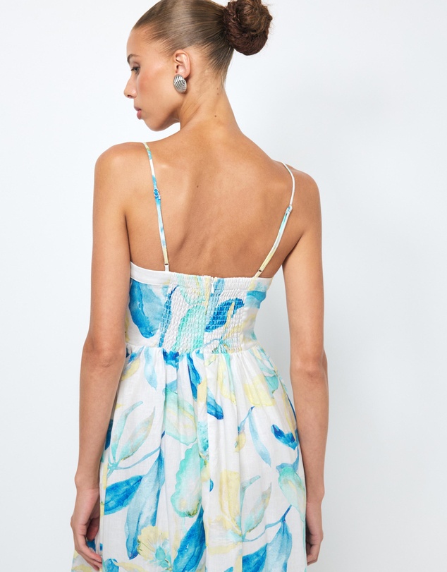 AERE - Kira Linen Midi Dress
