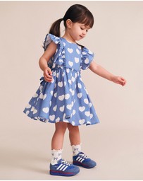 Huxbaby - Frill Heart Bow Dress - Babies-Kids