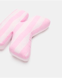 Seed Heritage - Pink Stripe Initial Cushion