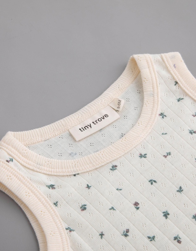 Tiny Trove - Luca Cotton Rib Pointelle Bodysuit - Babies