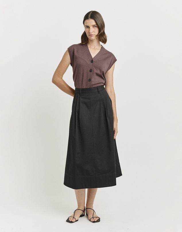 Toorallie - Pleat Detail Midi Skirt