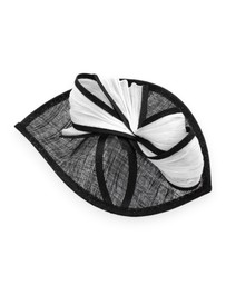 Morgan & Taylor - Xanthia Fascinator in Black and White