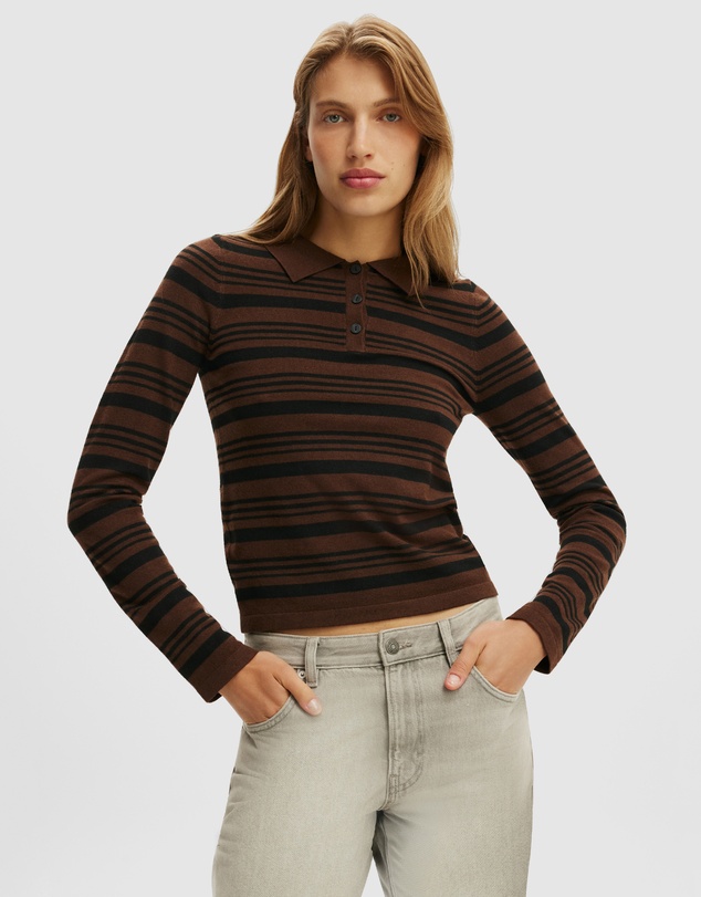 Cotton On - Sara Knit LS Polo