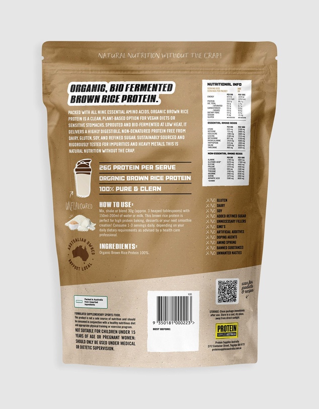 Protein Supplies Australia - Pure BioPro (Brown Rice Protein) - 1kg