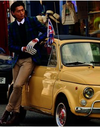 DENTS - Heritage Union Jack Crochet Back Leather Driving Gloves