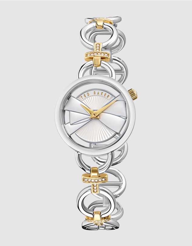 Ted Baker - Lilabel Bow White 28mm Two-Tone Bracelet Watch