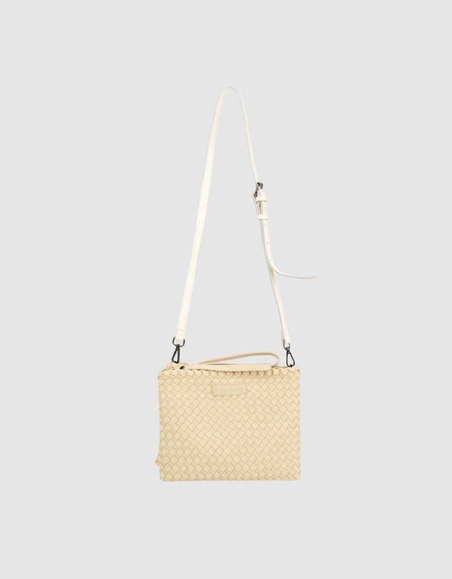 Chuchka - Woven Neoprene Double Pouch Bag Beige