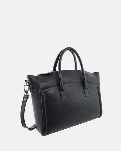 Pierre Cardin - Pierre Cardin Genuine Leather Square Tote Crossbody Bag