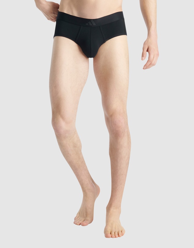 adidas Sportswear - 2 Pack Active Flex Cotton 3 Stripes Low Rise Brief Underwear