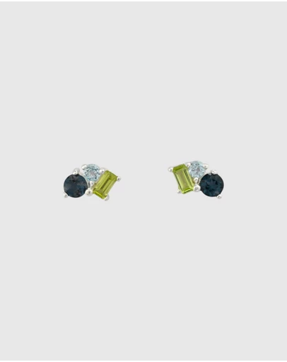 Von Treskow - Gemstone Triplet Cluster Studs II