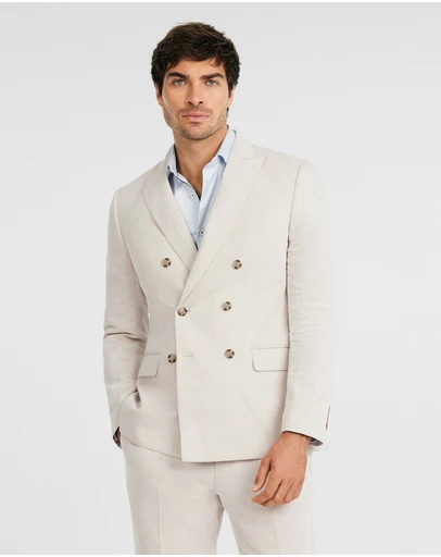 Tarocash - Jae Slim Linen Db Suit Jacket