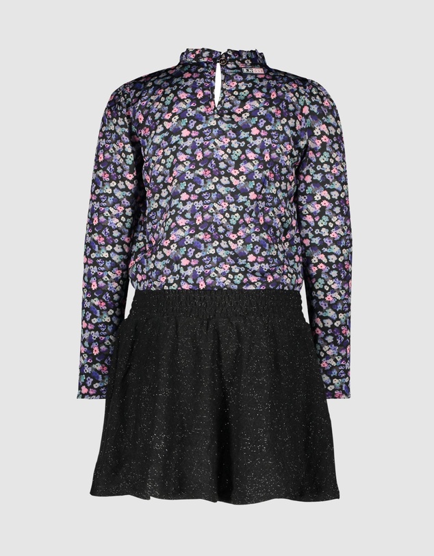 B.Nosy - Long Sleeve Floral Dress with Glitter Skirt - Kids-Teens