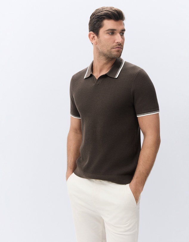 UNISON - Tipped Knit Polo