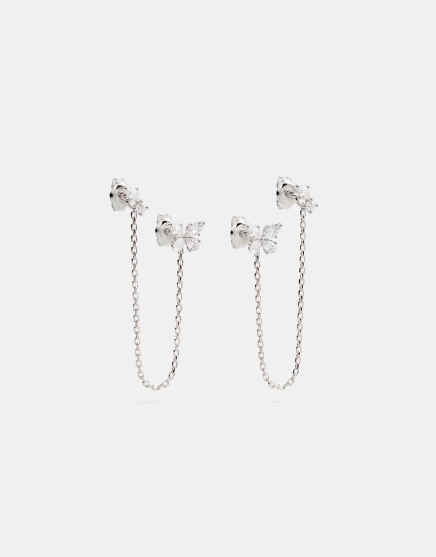 By Charlotte - Dancing in the Wind Chain Earrings