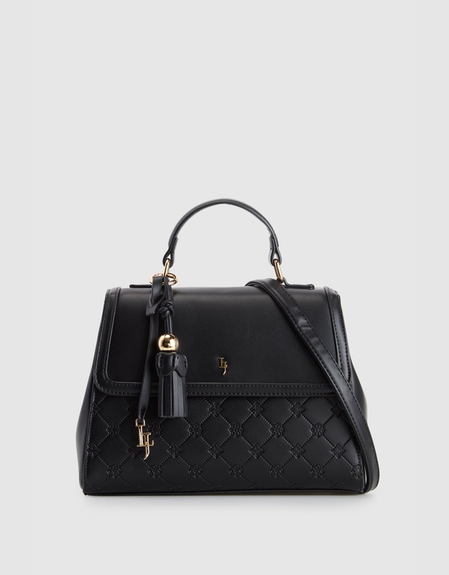 Laura Jones - Logo Emboss Top Handle Bag
