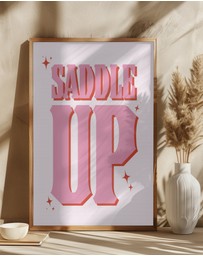 Olive et Oriel - Saddle Up by Frankie Kerr-Dineen Art Print